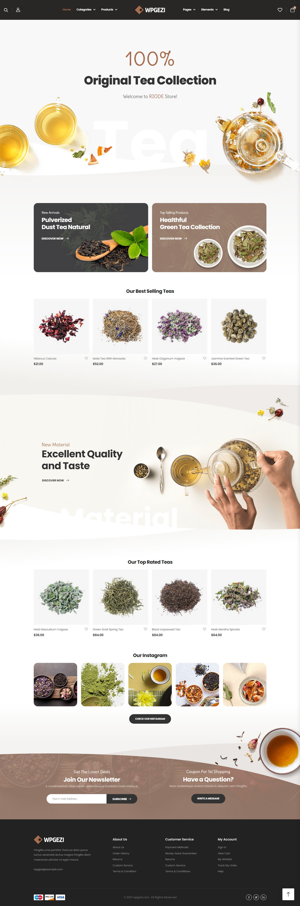茶叶药材商城网站模板。